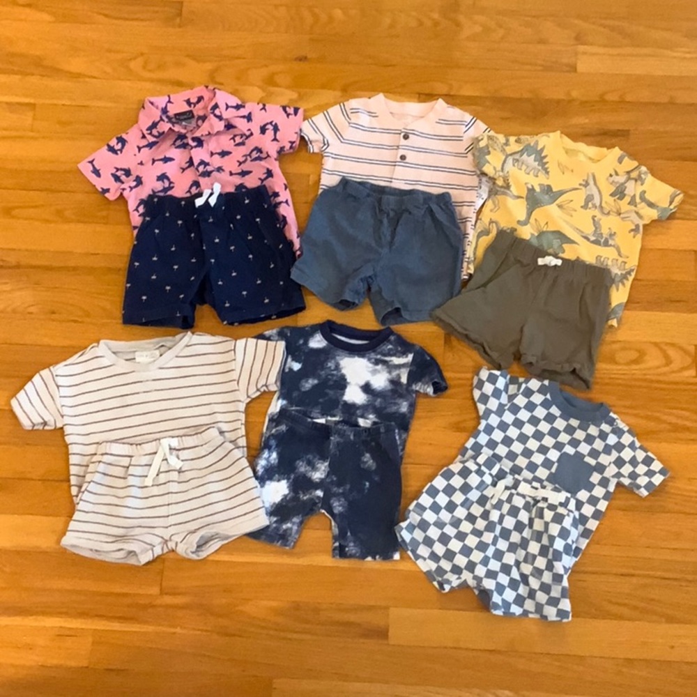 Boys 18 months short and tops 12 pieces- smoke free home